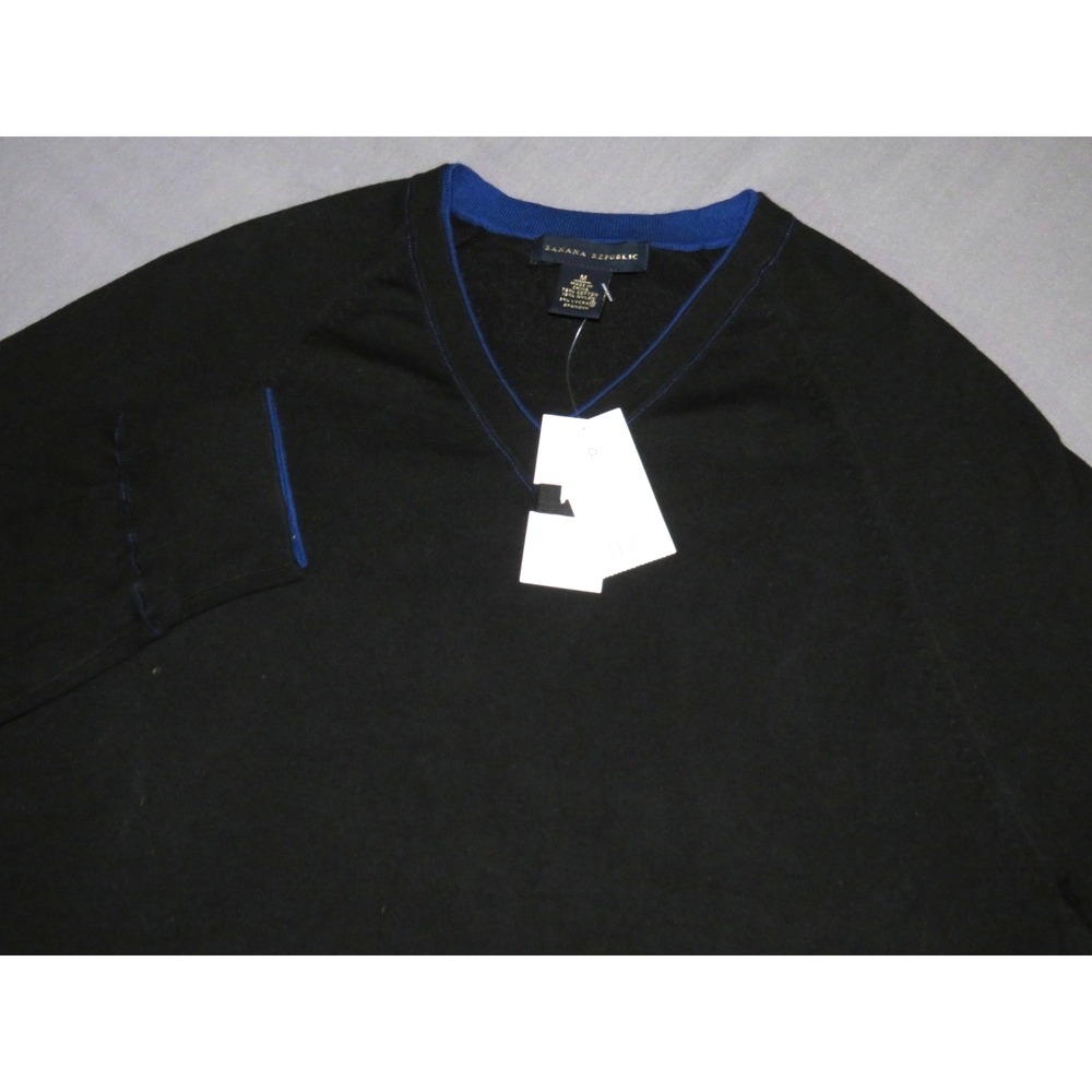 NEW! Banana Republic Cotton Blend Stretch Light Weight V-Neck Sweater Men's MED